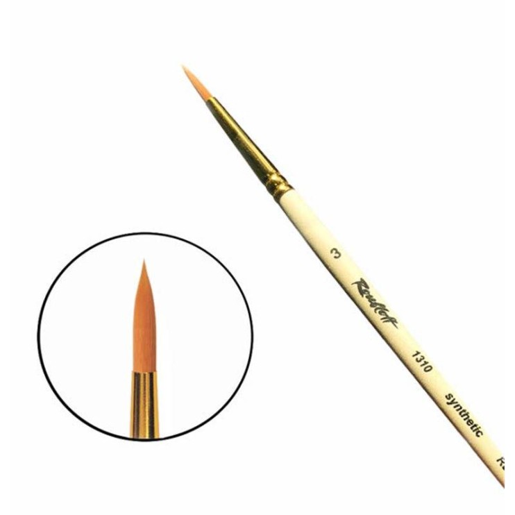 Кисть синтетика круглая "1310" №3 на короткой ручке
