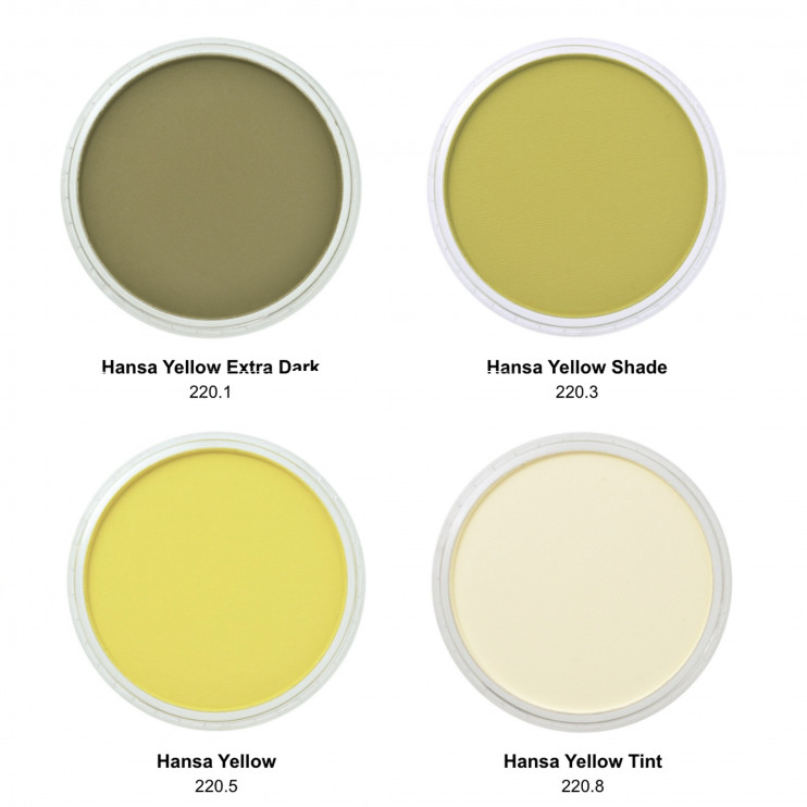 Набор сухой пастели PanPastel "Hansa Yellow" №220 (4 оттенка)