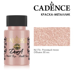 Краска акриловая Cadence "Dora Metallic Paint" 50мл №176 розовый пион