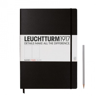 Блокнот без линовки Leuchtturm1917 "Master" A4+, 117л,100гр/м², твердая обложка,Черный (308227)
