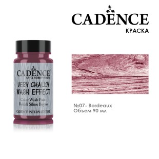 Меловая краска на водной основе Cadence "Wash Effect" №07 Bordeaux, 90мл (WSH07)