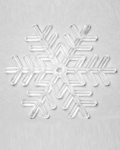 Снежинка-медальон пластик 9см (Schiller)