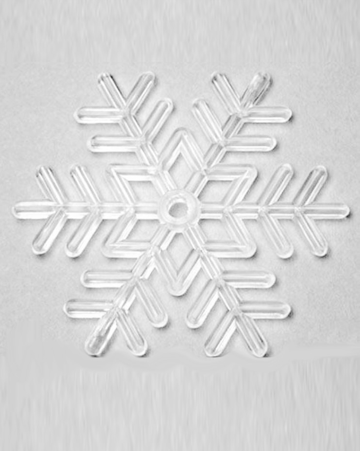 Снежинка-медальон пластик 9см (Schiller)