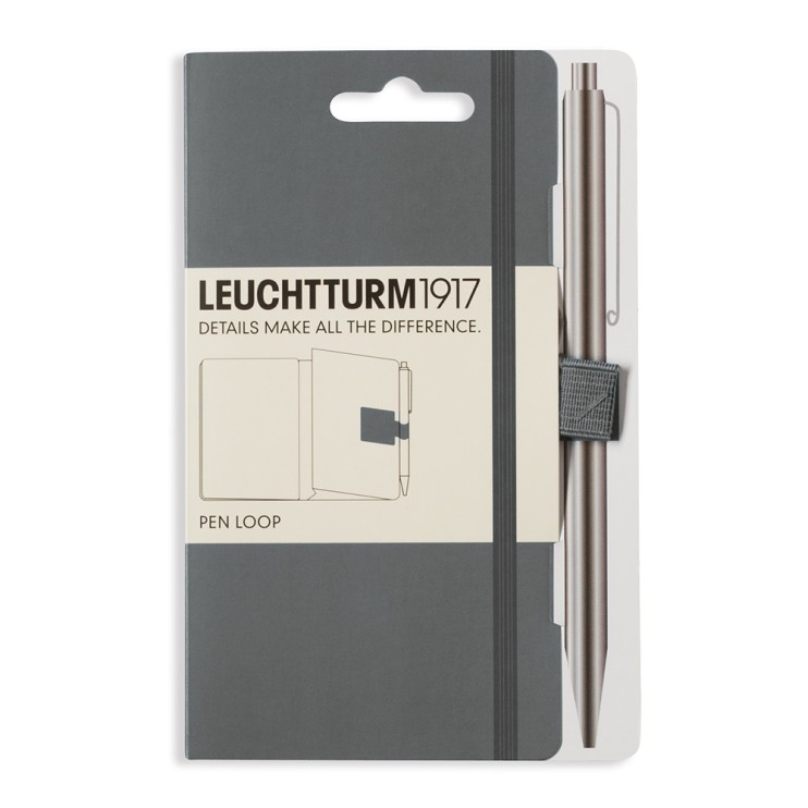 Петля самоклеящаяся на блокнот Leuchtturm1917 "Pen Loop" антрацит, 15мм (342942)