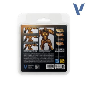 Набор из 4 красок Vallejo "True Metallic Metal" оттенки: Imperial Gold