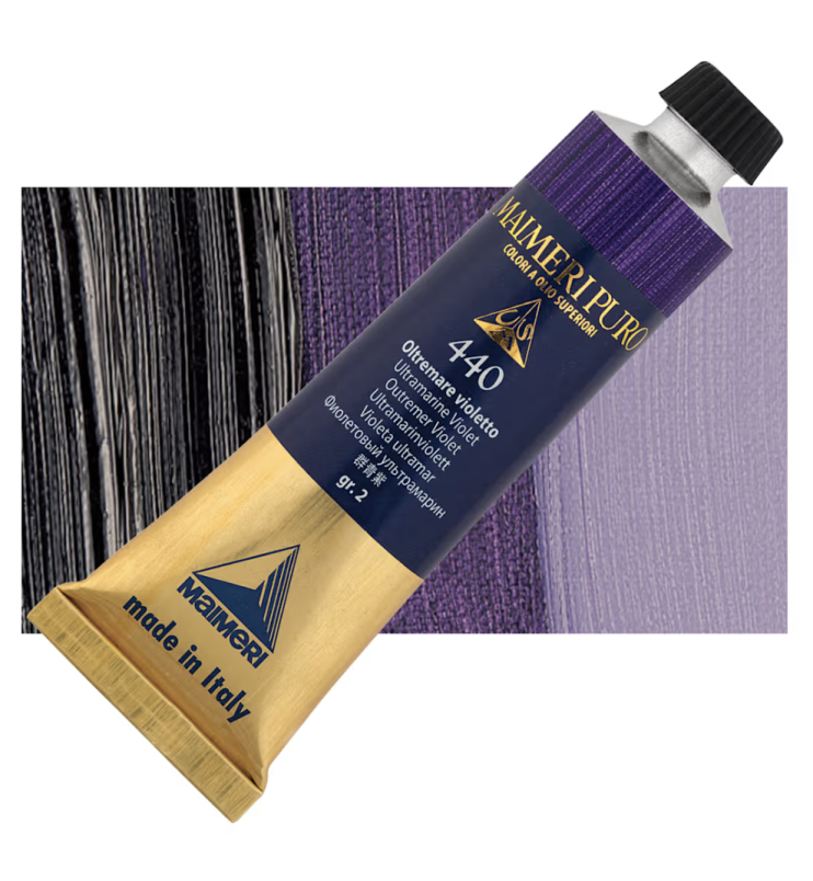 Краска масляная Maimeri "Puro" 40мл, №440 Ultramarine Violet/ Ультрамарин фиолетовый (0012440)