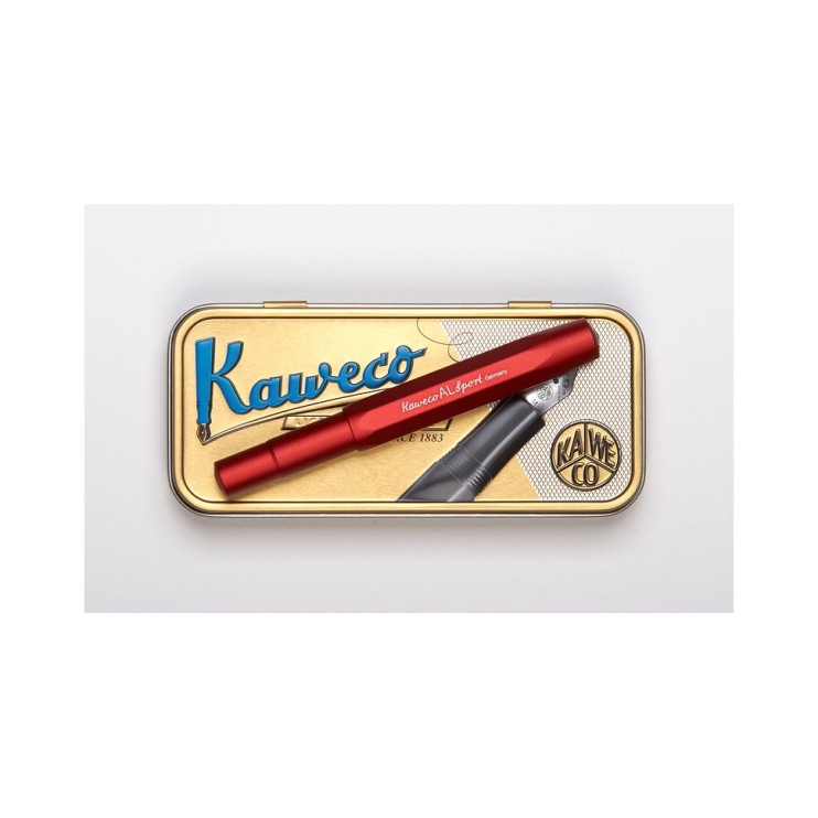 Ручка перьевая Kaweco "Al Sport" F (0,7мм), Deep Red (10001562)