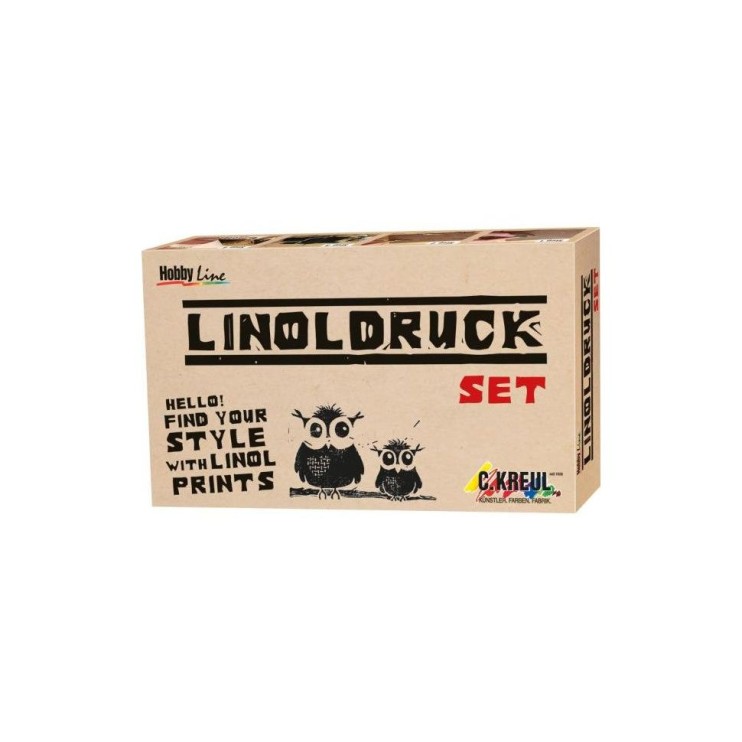 Набор для линогравюры Hobby Line "LINOLDRUCK" 8 предметов в картонной коробке