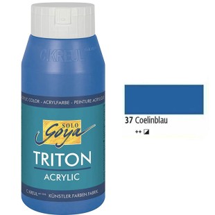 Краска акриловая Solo Goya "Triton" №37 Церулеум, 750мл.