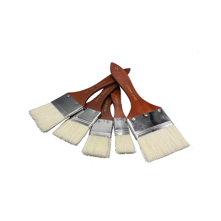 Кисть для рисования щетина флейц Angelo "125" №30 (30мм.)