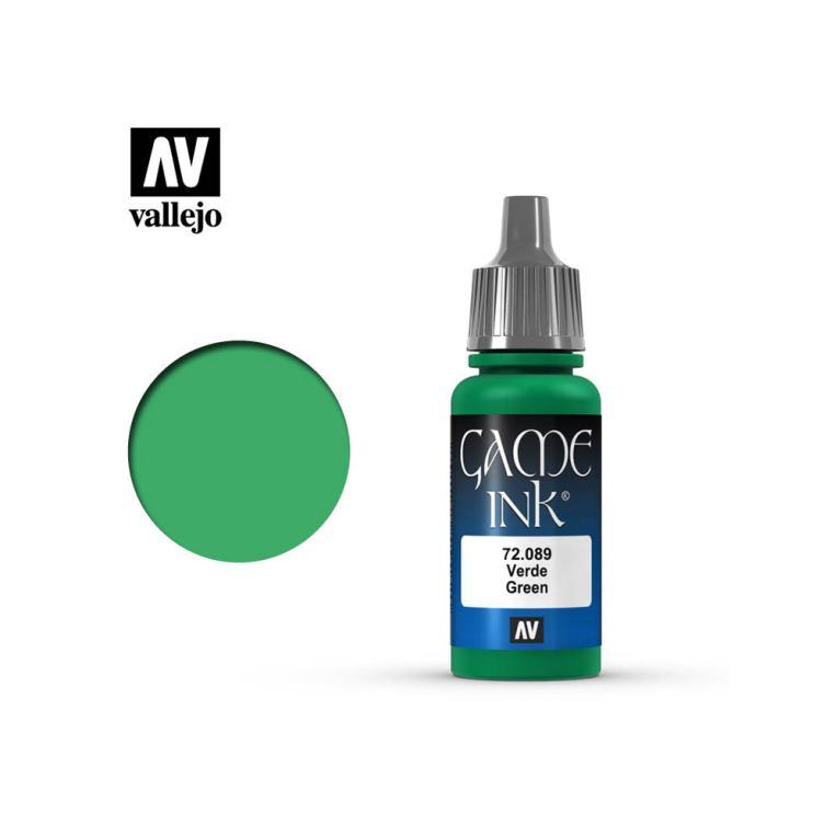 Полупрозрачная краска для моделизма Vallejo "Game Color INK" 72.089 Green