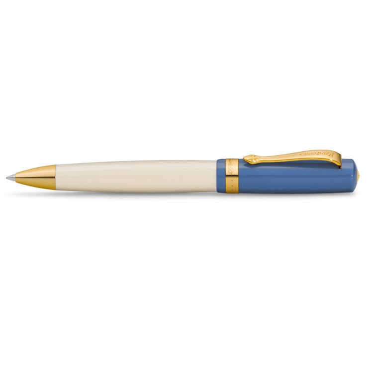 Ручка шариковая KAWECO "Student 50's Rock" (1,0мм), Blue/White + набор стержней (10002004)