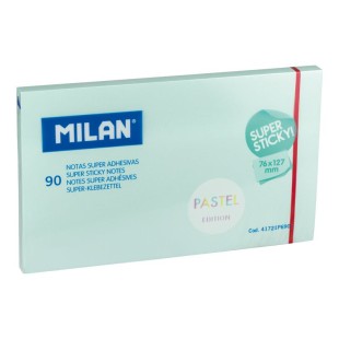 Бумага для заметок самоклеящаяся "MILAN" голубая, 76х127мм, 90л