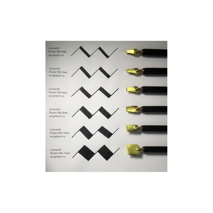 Набор из 3 плакатных перьев "Poster" №4, 6, 10