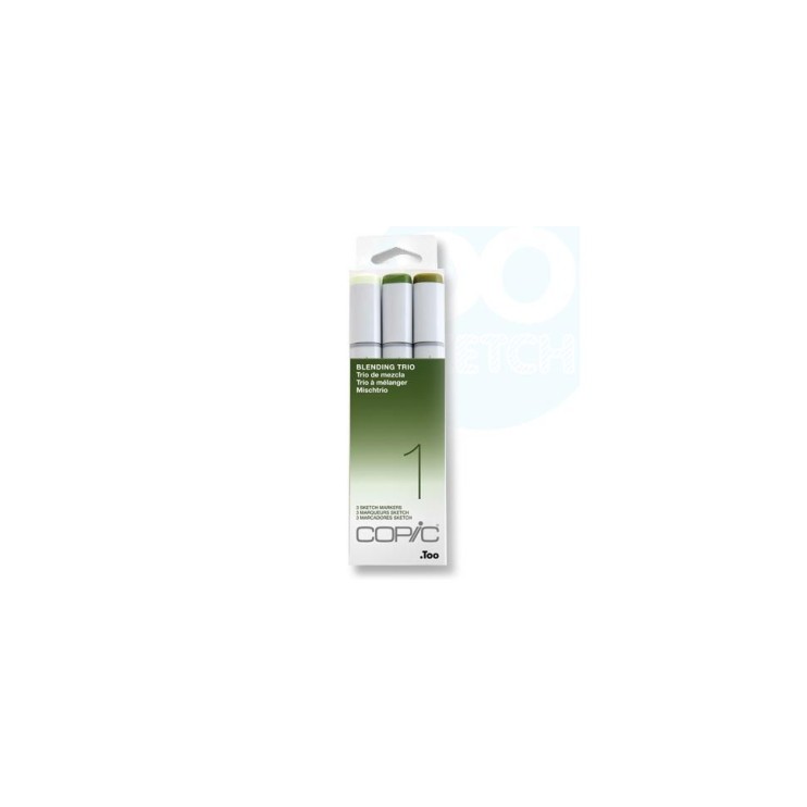 Набор Copic Sketch "Blending Trio 1" 3 маркера (зеленые)