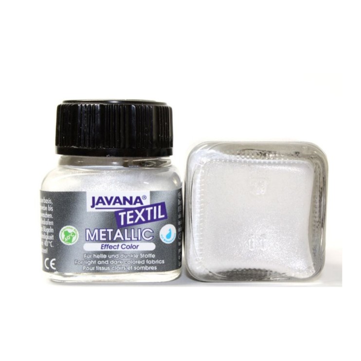 Краска по тканям Kreul "Javana Textil Metallic" 20мл, белая (92401)