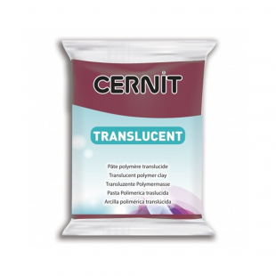 Полимерный моделин Cernit "Translucent" #411 прозрачный бордовый, 56гр.