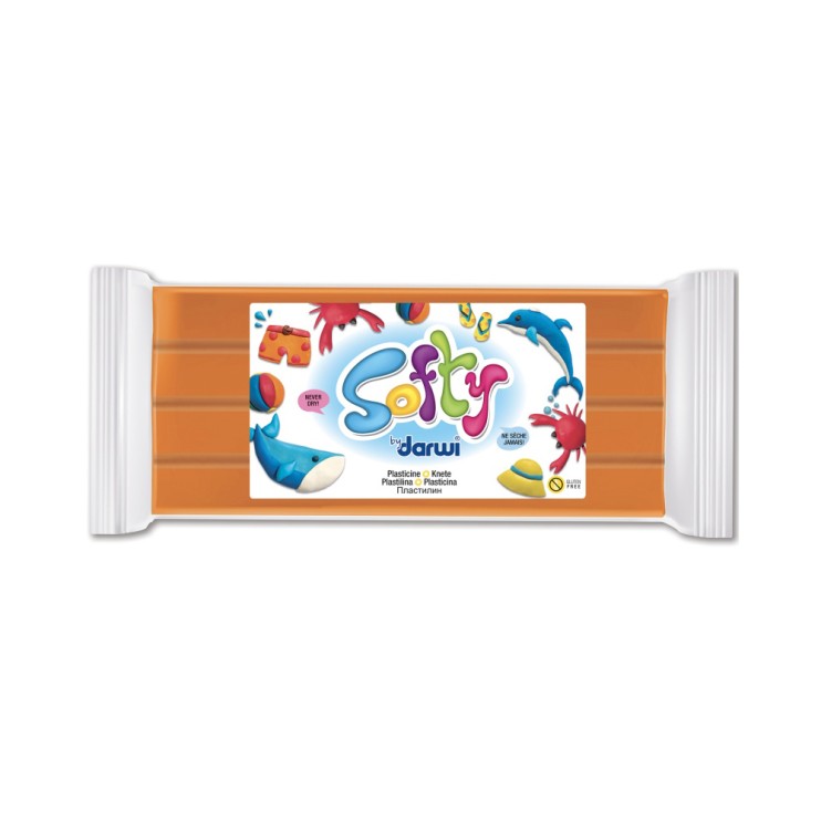 Пластилин Darwi "Softy" на восковой основе, Оранжевый, 500г (0870500752)