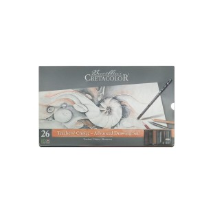Набор для графики Cretacolor "TEACHER'S CHOICE" 26 предметов в металлической коробке