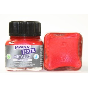 Краска по тканям Kreul "Javana Textil Metallic" 20мл, красный