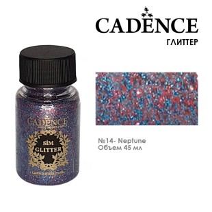 Глиттер в банке Cadence "Glitter Powder" 45мл, №14 красный/синий
