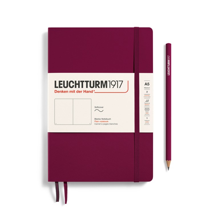 Блокнот без линовки Leuchtturm1917 "Medium" A5, 61л, 80гр/м², мягкая ...