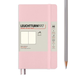 Блокнот без линовки Leuchtturm1917 "Pocket" A6, 61л, 80гр/м² ,мягкая обложка, Розовый