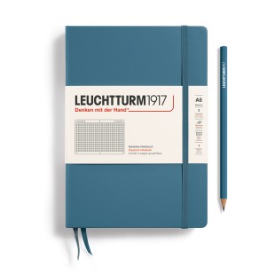 Блокнот в клетку Leuchtturm1917 "Medium" A5, 125л, 80гр/м², твердая обложка,Синий