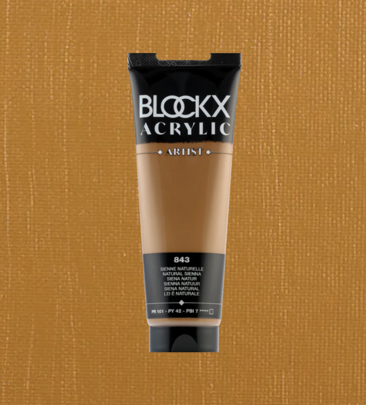 Акрил Blockx Artist №843 Natural sienna/ Сиена натуральная, 250мл