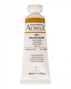 Краска акриловая ShinHan "Professional" №551 Охра желтая, туба 50мл