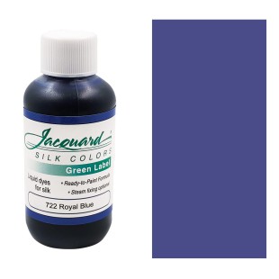 Краска по шелку Jacquard "Silk Colors Green Lable" #722 Royal Blue (синий королевский), 60мл
