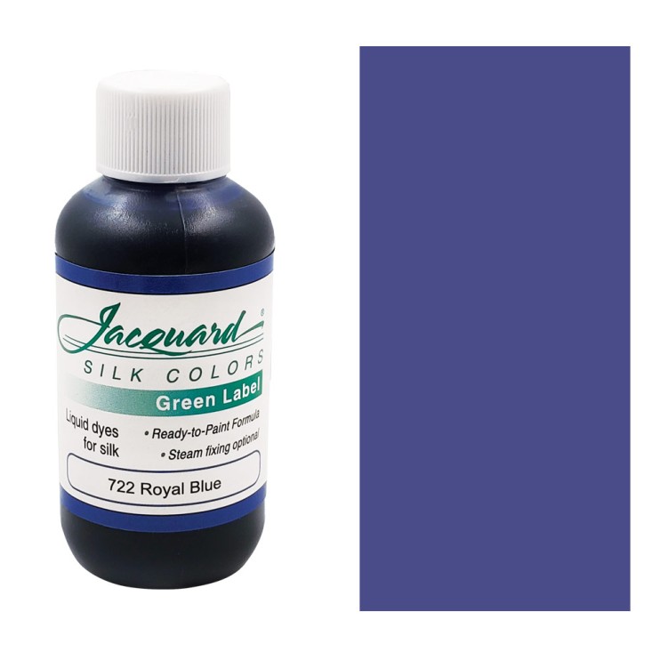 Краска по шелку Jacquard "Silk Colors Green Lable" #722 Royal Blue (синий королевский), 60мл