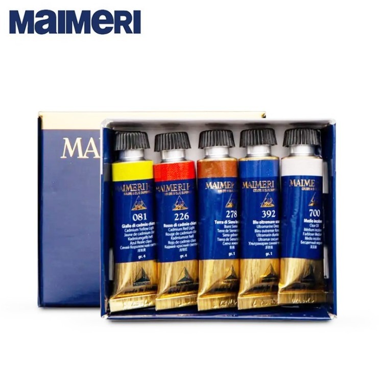 Набор масляных красок Maimeri "Puro" 5 цветов по 15 мл