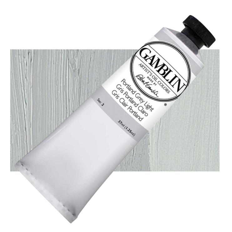 Масляная краска Gamblin "Artist" Portland Gray Light (серый портландский светлый), туба 37мл