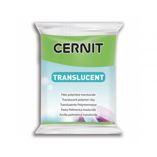Полимерный моделин Cernit "Translucent" #605 прозрачный лайм, 56гр.