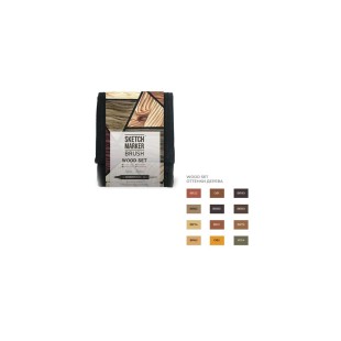 Набор Sketchmarker BRUSH "Wood Set" 12 маркеров в пенале