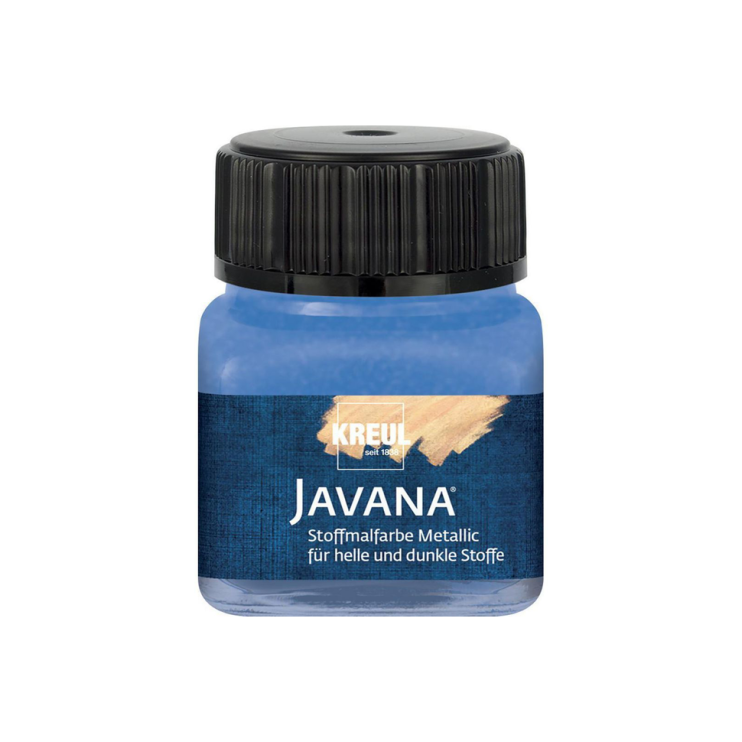 Краска по тканям Kreul "Javana Textil Metallic" 20мл, сапфировый голубой (92408)