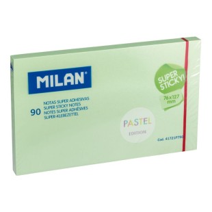 Бумага для заметок самоклеящаяся "MILAN" зеленая, 76х127мм, 90л
