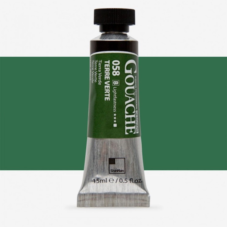 Гуашь Shinhan "Designers GOUACHE" №058(B) Terre verte (Зеленая земля), туба 15мл