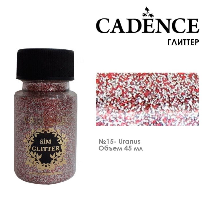 Глиттер "Glitter Powder" №15 красный/серебро