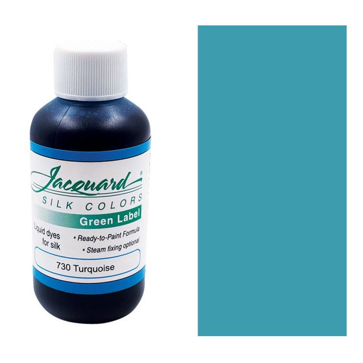Краска по шелку Jacquard "Silk Colors Green Lable" #730 Turquoise (бирюзовыйй), 60мл