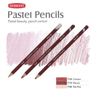 Комплект пастельных карандашей Derwent "Pastel" бордовые оттенки (P180, P170, P160)