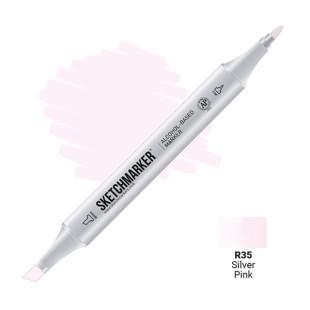 Маркер двусторонний Sketchmarker "Classic" R35 Серебристо-розовый