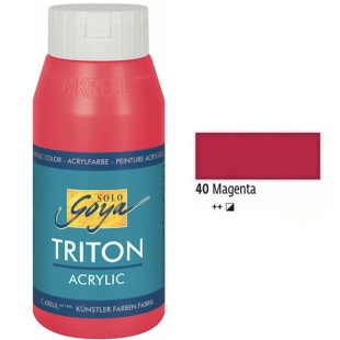 Краска акриловая Solo Goya "Triton" №40 Маджента, 750мл.