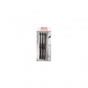 Набор из 3 капиллярных ручек Rotring "Tikky Grapic" 0,1/0,3/0,5мм (черный)