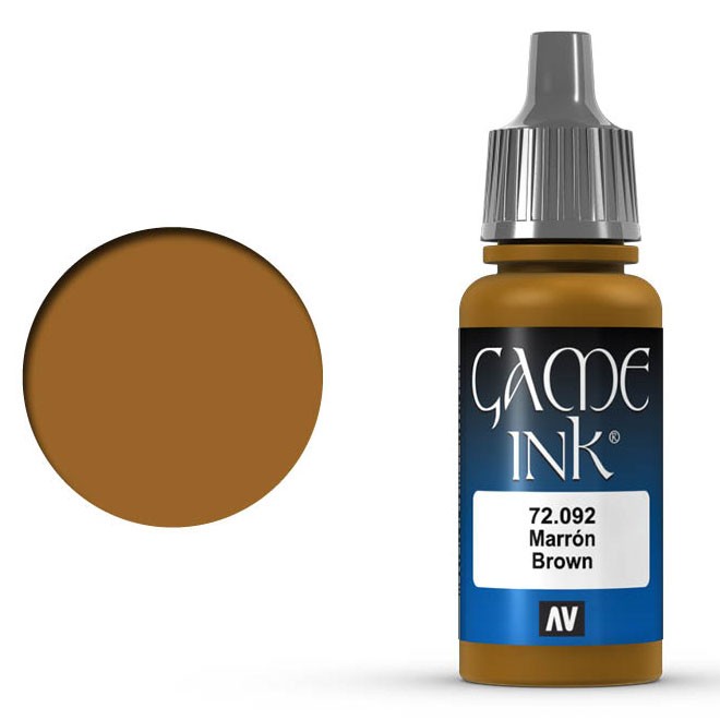 Полупрозрачная краска для моделизма Vallejo "Game INK" 72.092 Brown