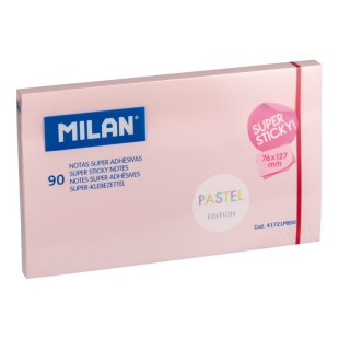 Бумага для заметок самоклеящаяся "MILAN" розовая, 76х127мм, 90л