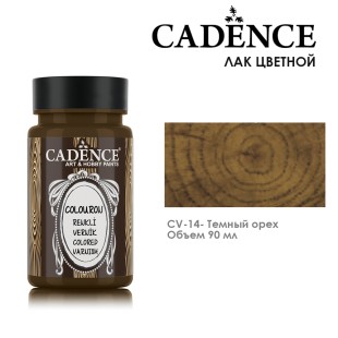 Лак цветной для дерева Cadence "ColourOn" 90мл №CV-14 темный орех