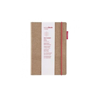 Блокнот на резинке SenseBook "Red Rubber" в линейку M 14x21см , 80л , 80гр/м² (композиционная кожа)