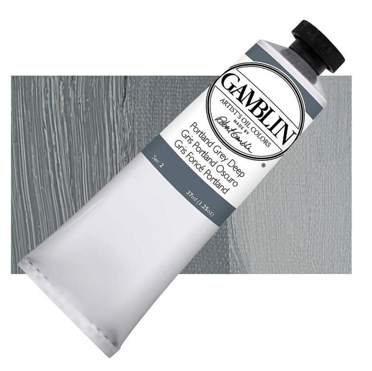 Масляная краска Gamblin "Artist" Portland Gray Deep (серый портландский темный), туба 37мл